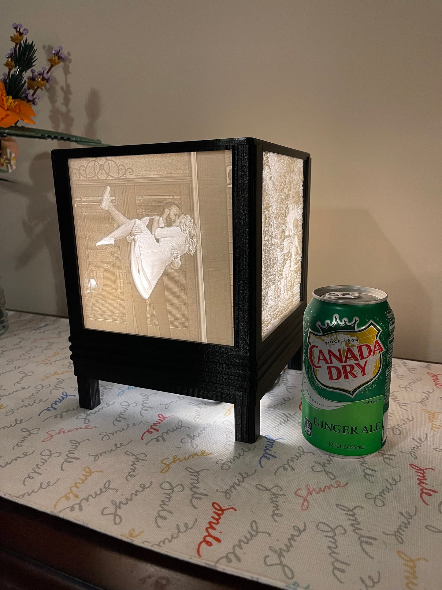 Custom Lithophane Lamp - Personalized 3D Printed Photo Light for Unique Home Decor, Gifts, Pet Portraits, Weddings, or Vacation Memories