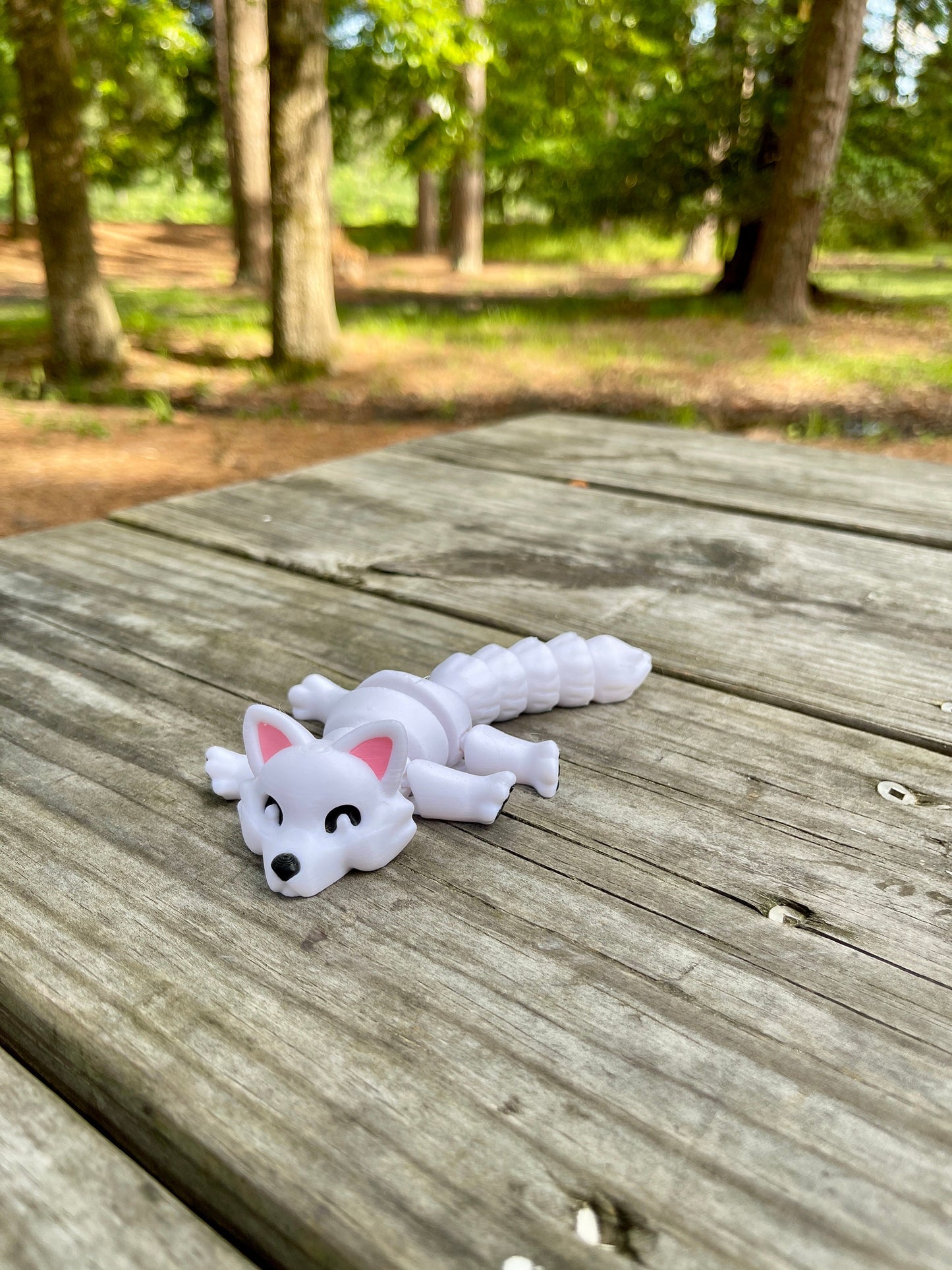 Articulated Arctic Fox 3D Printed Flexi Fidget Toy