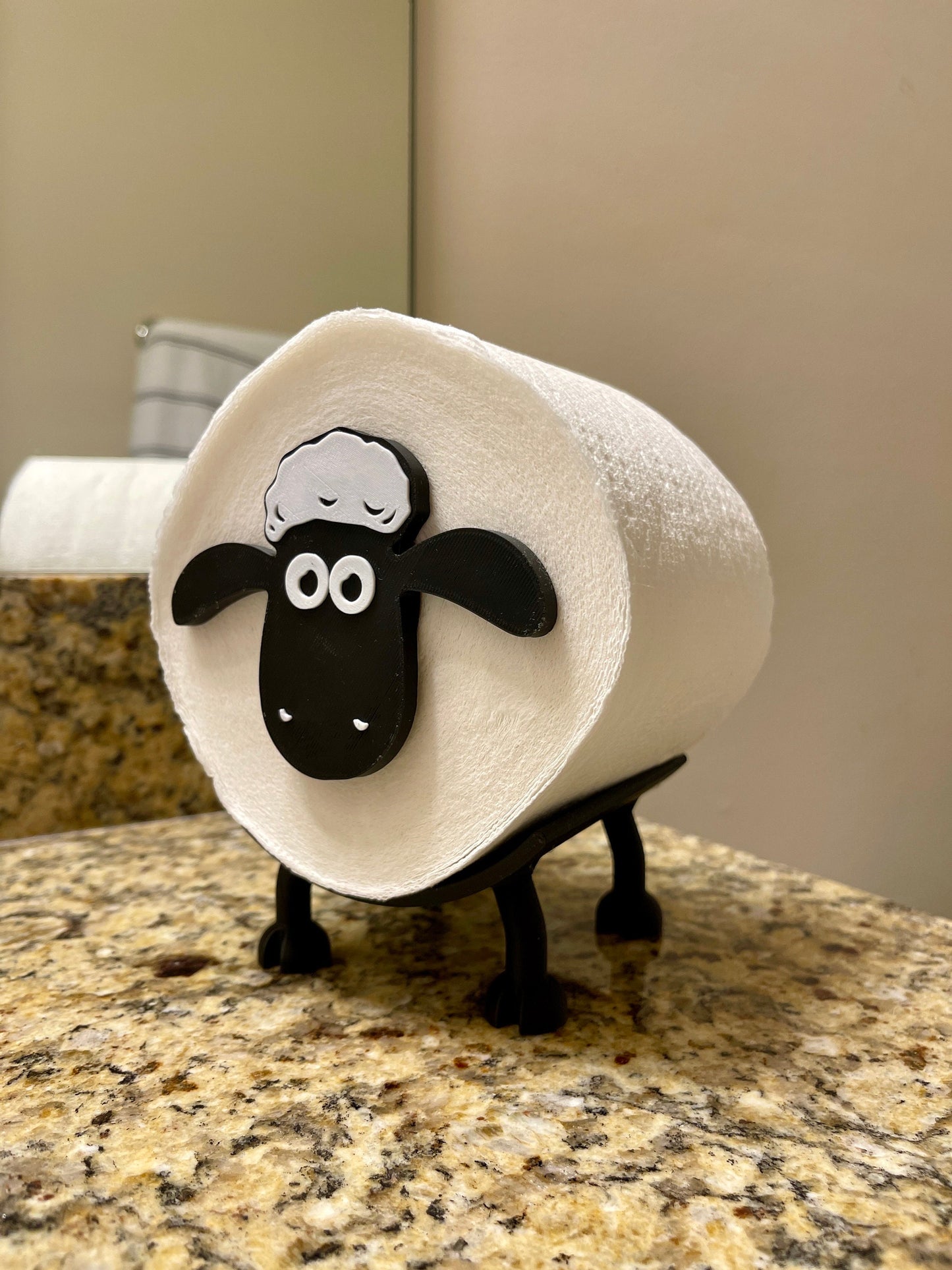 Adorable 3D Printed Sheep Toilet Paper Holder