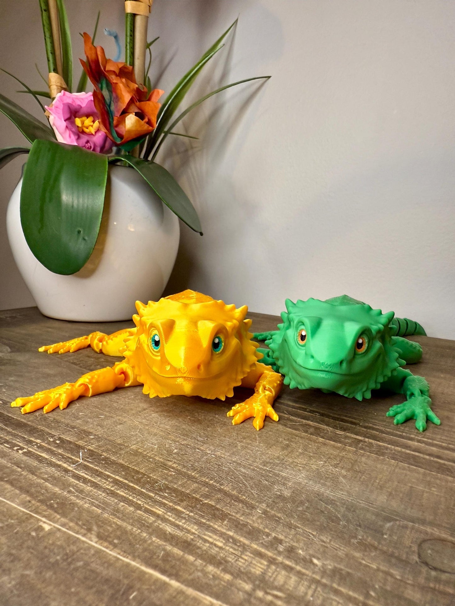 Realistic 3D Printed Articulated Bearded Dragon