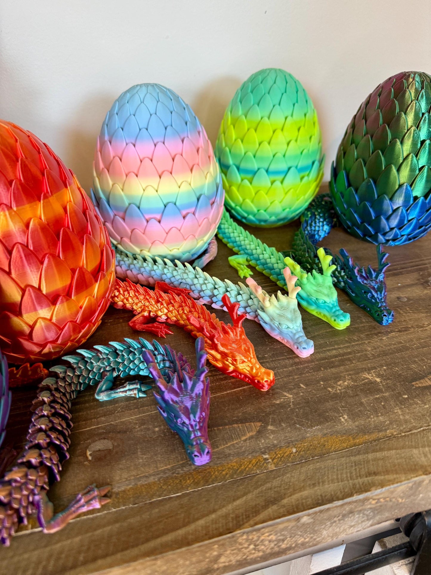 Articulating Dragon by McGybeer - Tricolor Filament, Articulated Dragon Figure, Unique Collectible, Authorized Seller | 3D printed
