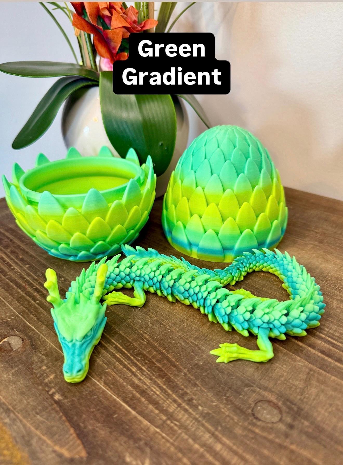 Articulating Dragon by McGybeer - Tricolor Filament, Articulated Dragon Figure, Unique Collectible, Authorized Seller | 3D printed
