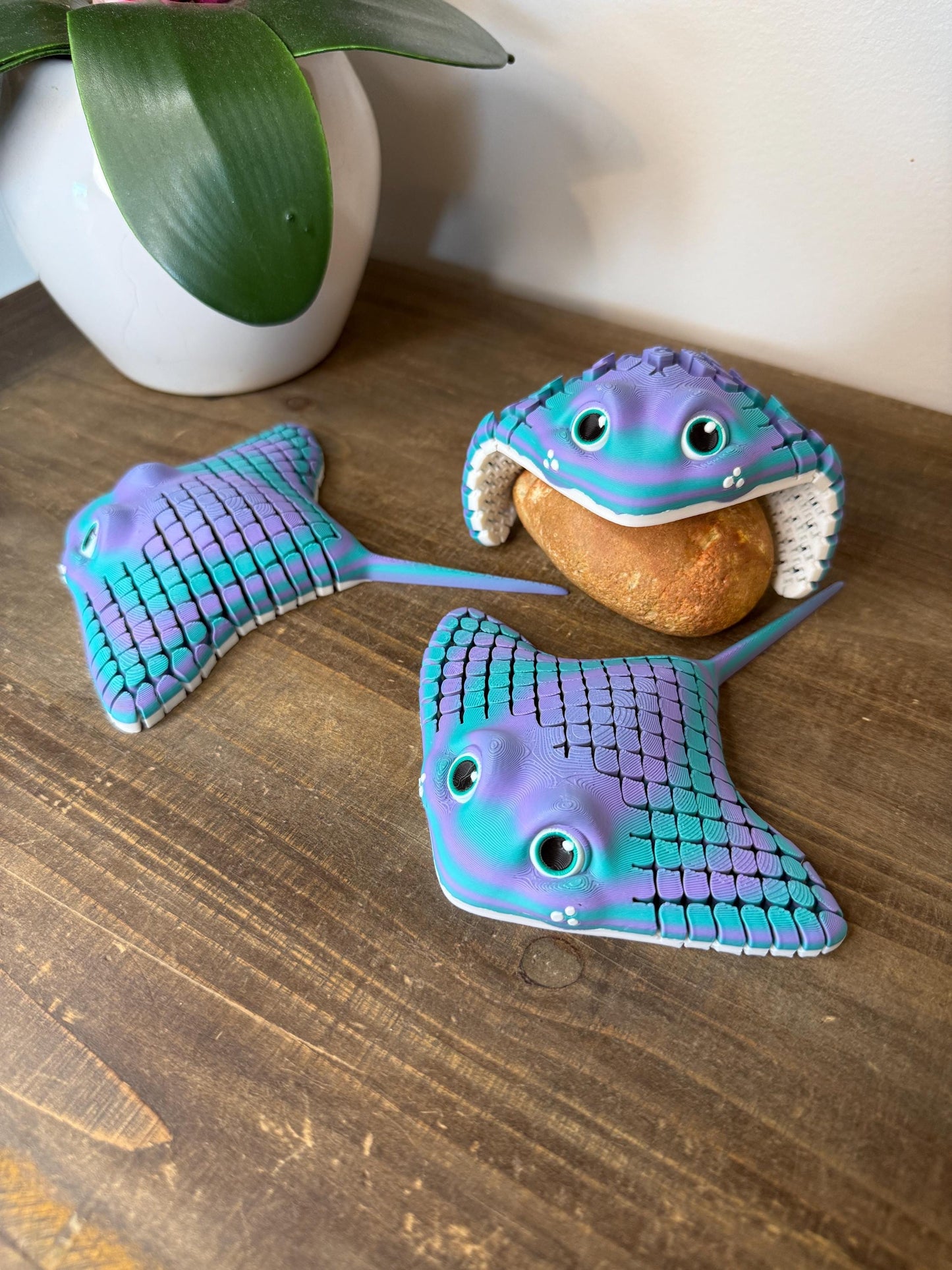 Articulated Stingray Fidget Toy | 3D Printed Flexible Desk Pet