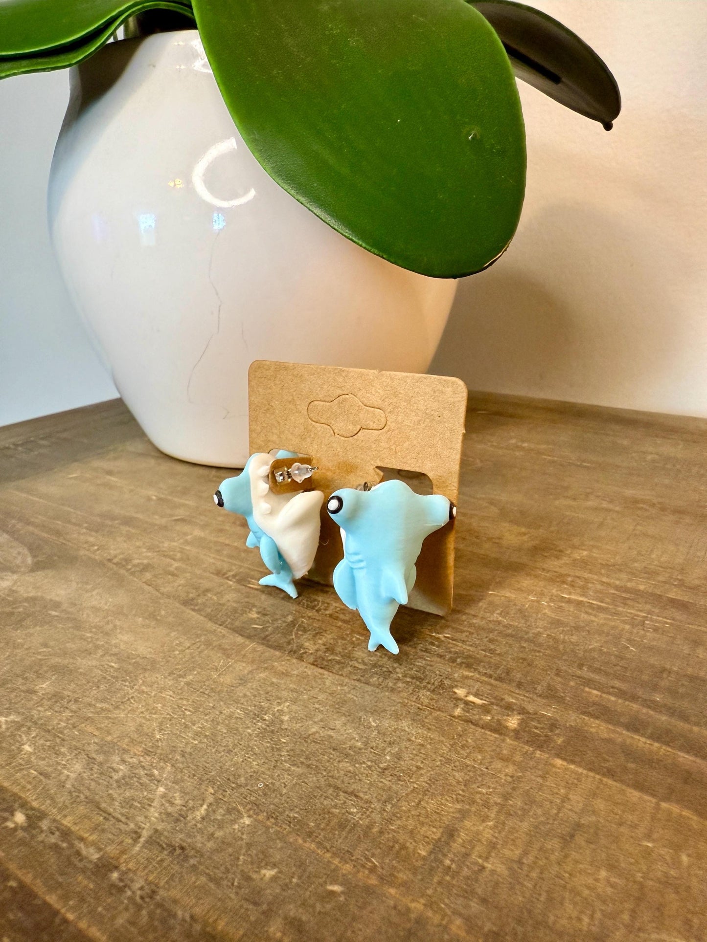 Hammerhead Shark Chomper Earrings – Fun 3D Printed Shark Jewelry for Ocean Lovers, Divers, and Marine Life Fans