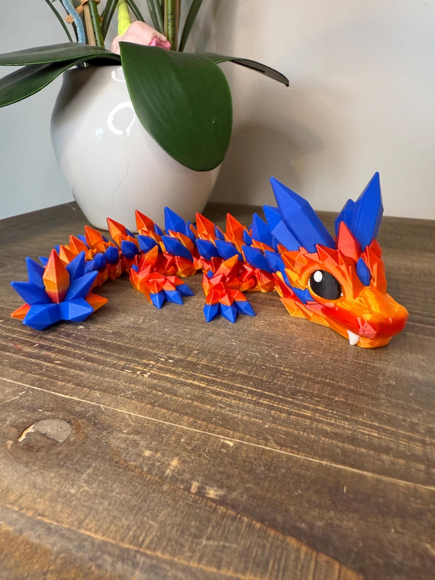 Baby Electric Crystal Dragon | 3D Printed Articulated Dragon Figurine