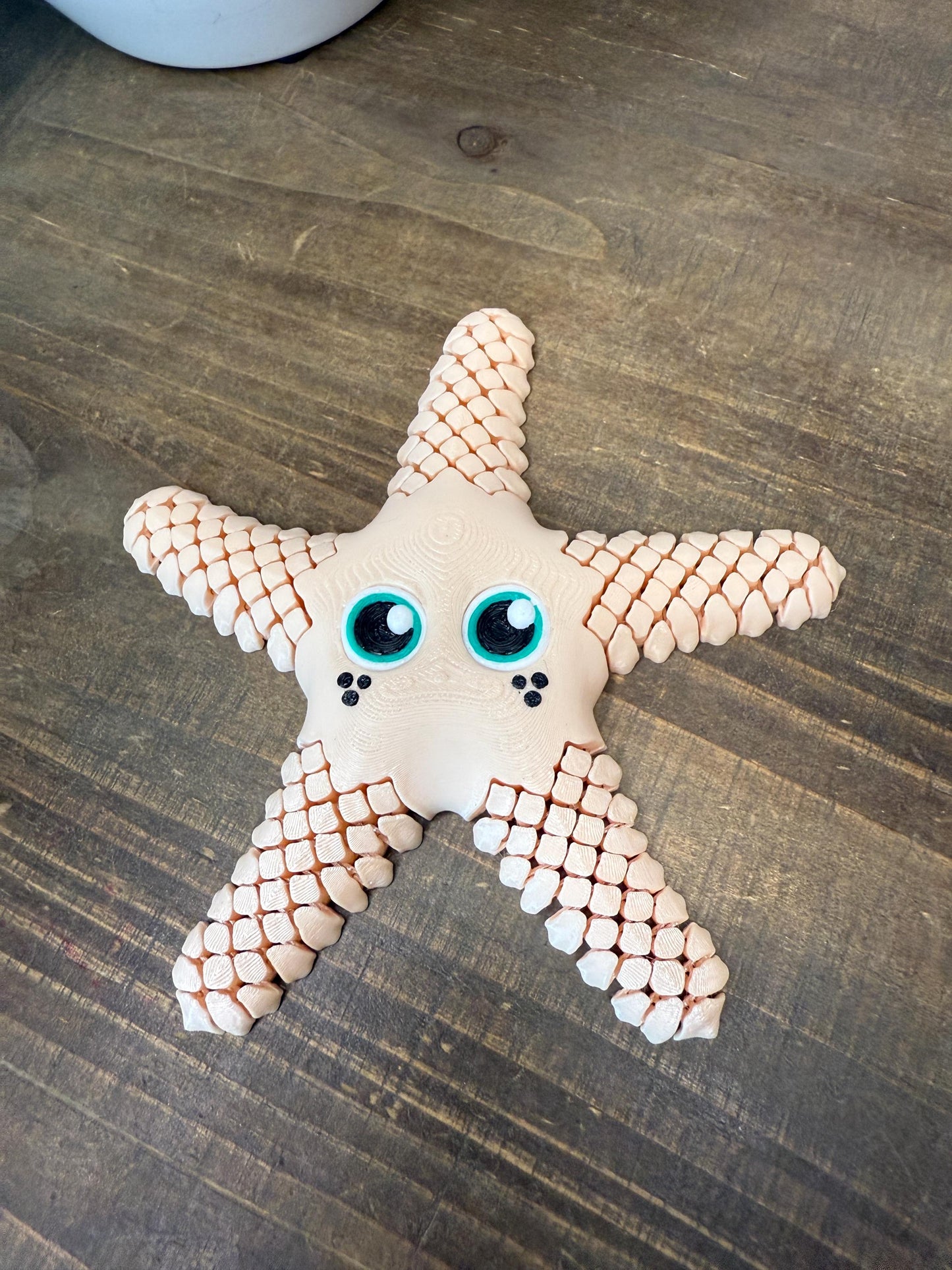 3D Printed Articulated Starfish Toy, Flexible Ocean Animal Fidget