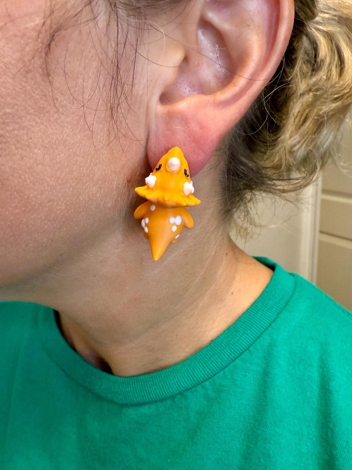 Triceratops Chomper Earrings | Cute Triceratops Dangle Jewelry | Prehistoric Statement Earrings | Dino Lover Gift | Hypoallergenic 3D Print