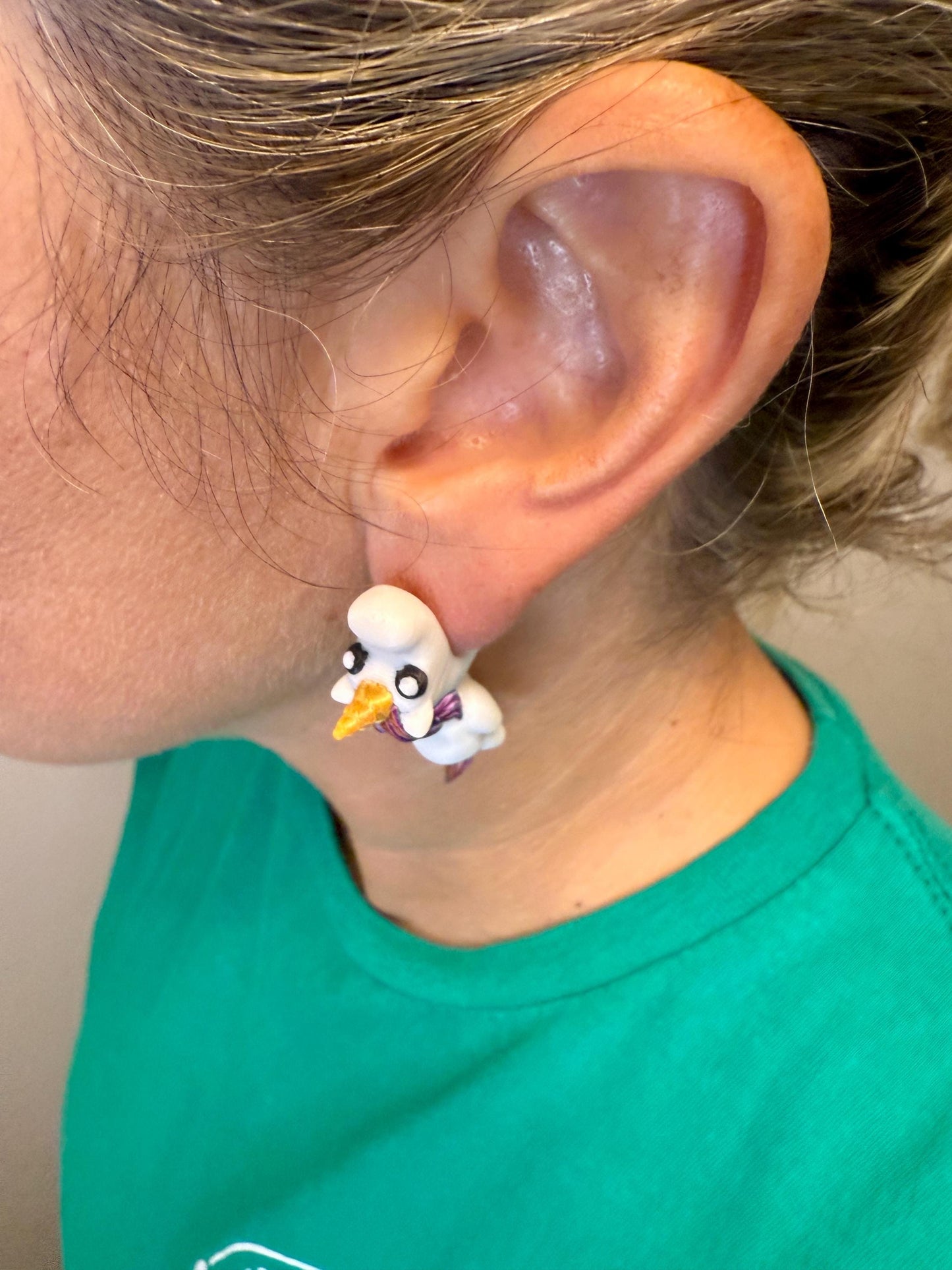 Unicorn Chomper Earrings | Cute Unicorn Dangle Jewelry | Fantasy Statement Earrings | Unicorn Lover Gift | Hypoallergenic 3D Printed