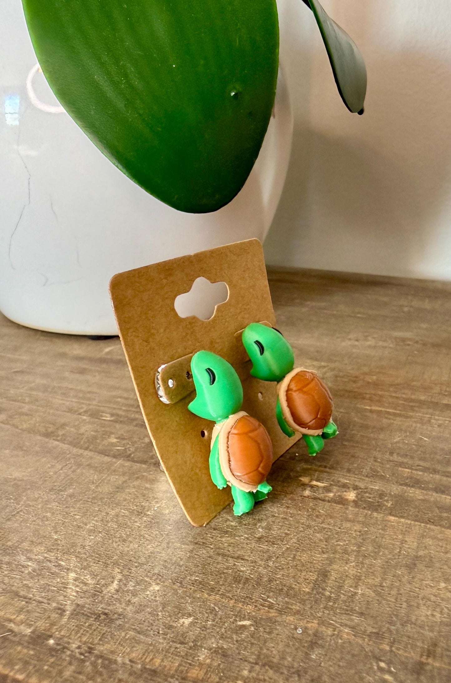 Turtle Chomper Earrings | 3D Printed Sea Turtle Jewelry | Cute Animal Earrings | Ocean Lover Gift | Nature Statement Earrings