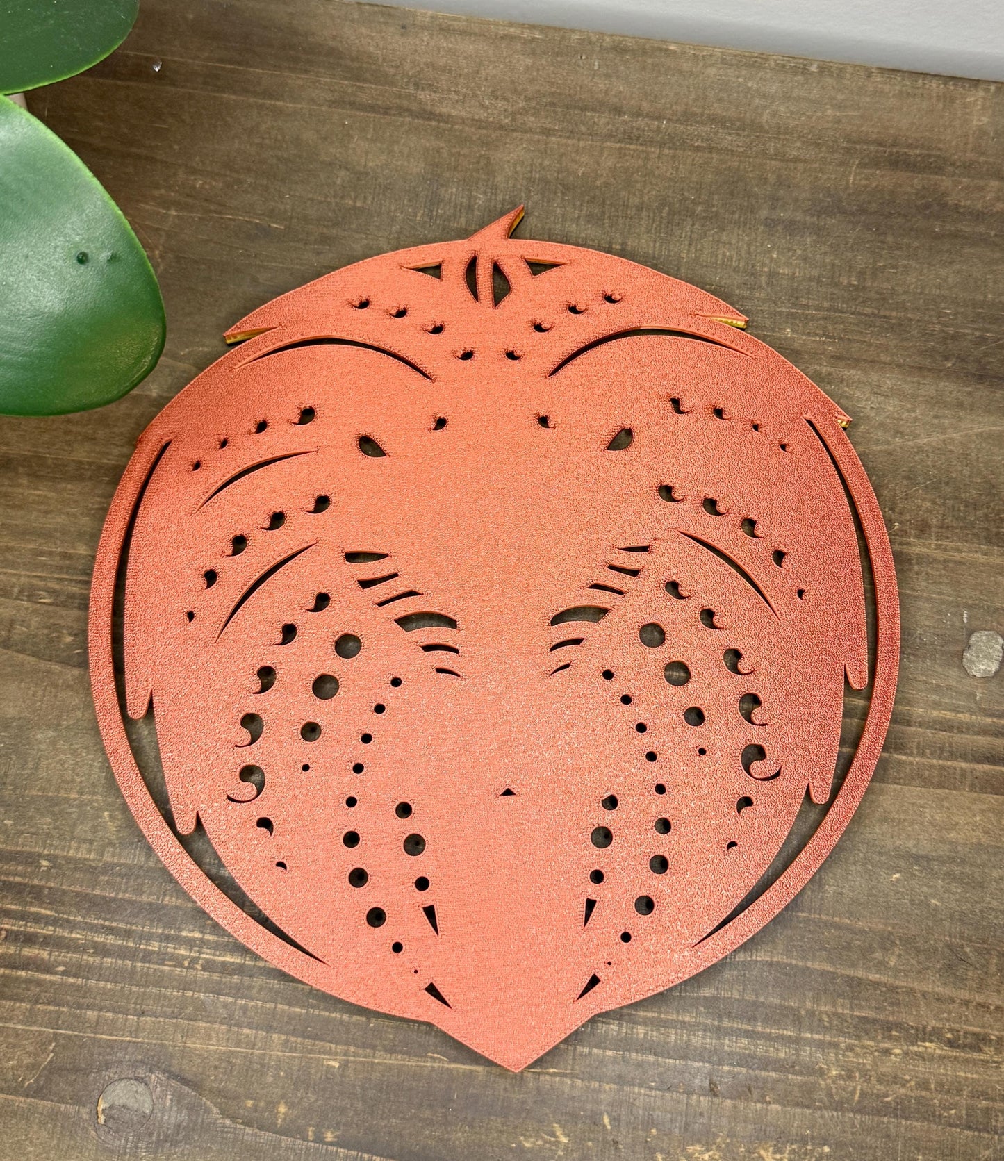 Leo Zodiac Mandala Wall Art | 3D Printed Astrology Decor | Red Copper Yellow Black | Horoscope Gift