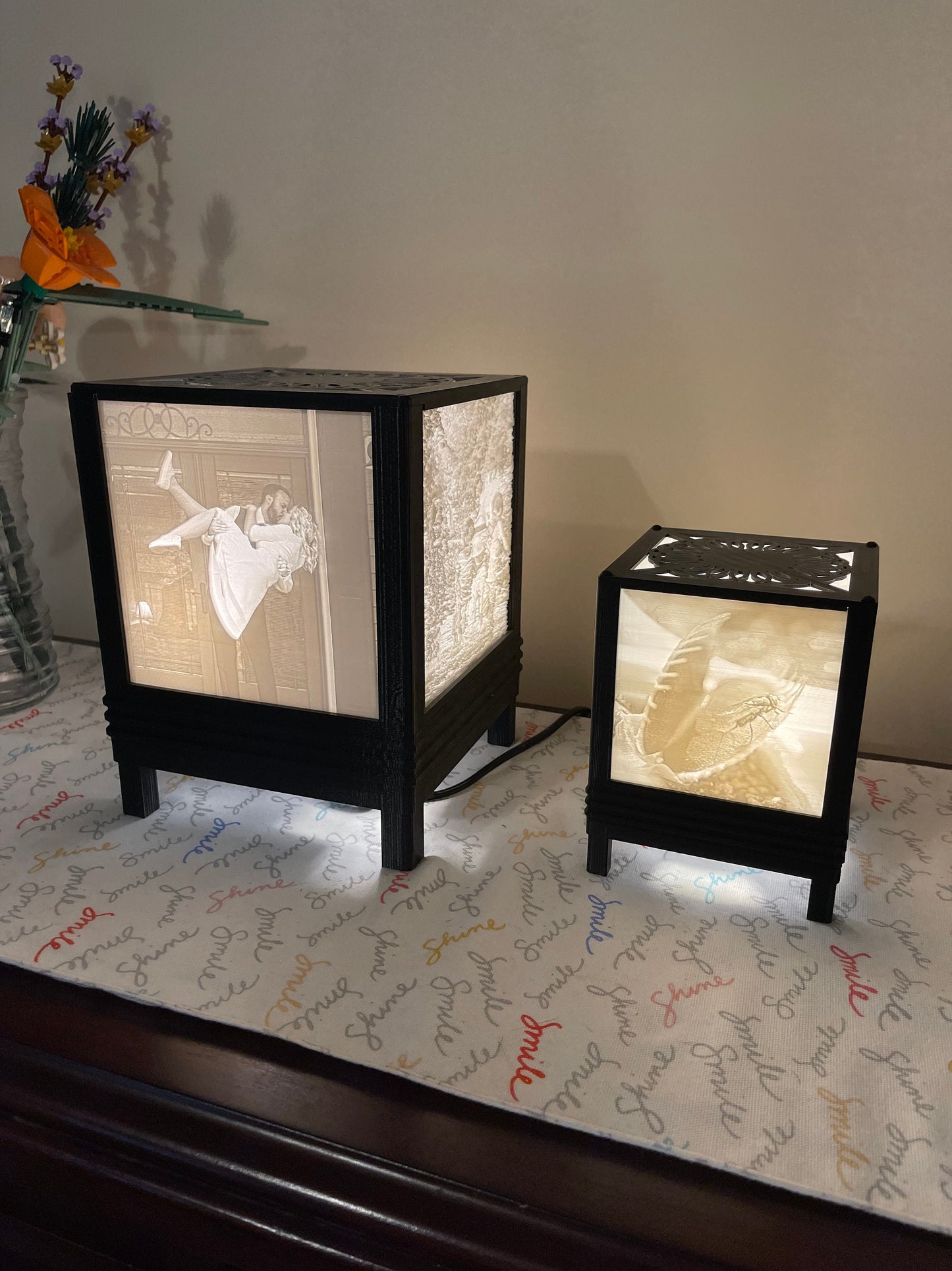 Custom Lithophane Lamp - Personalized 3D Printed Photo Light for Unique Home Decor, Gifts, Pet Portraits, Weddings, or Vacation Memories