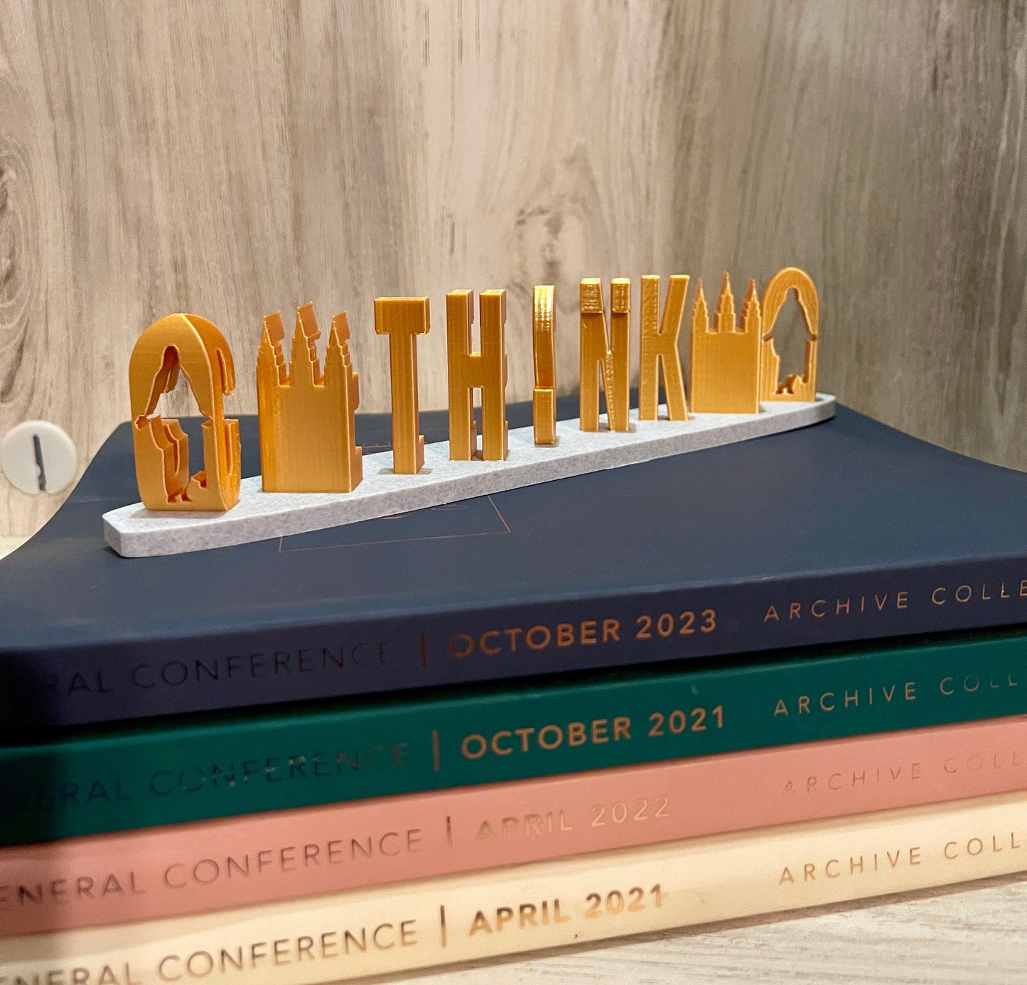 Think Celestial Dual Word Illusion 3D Print | Russel M. Nelson quote | LDS General Conference quote | Dual letter blocks