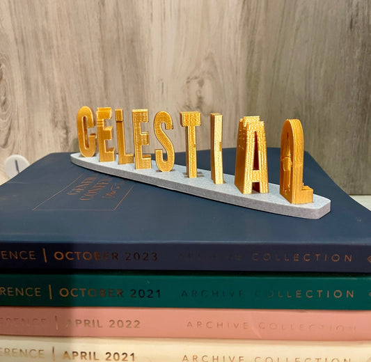 Think Celestial Dual Word Illusion 3D Print | Russel M. Nelson quote | LDS General Conference quote | Dual letter blocks
