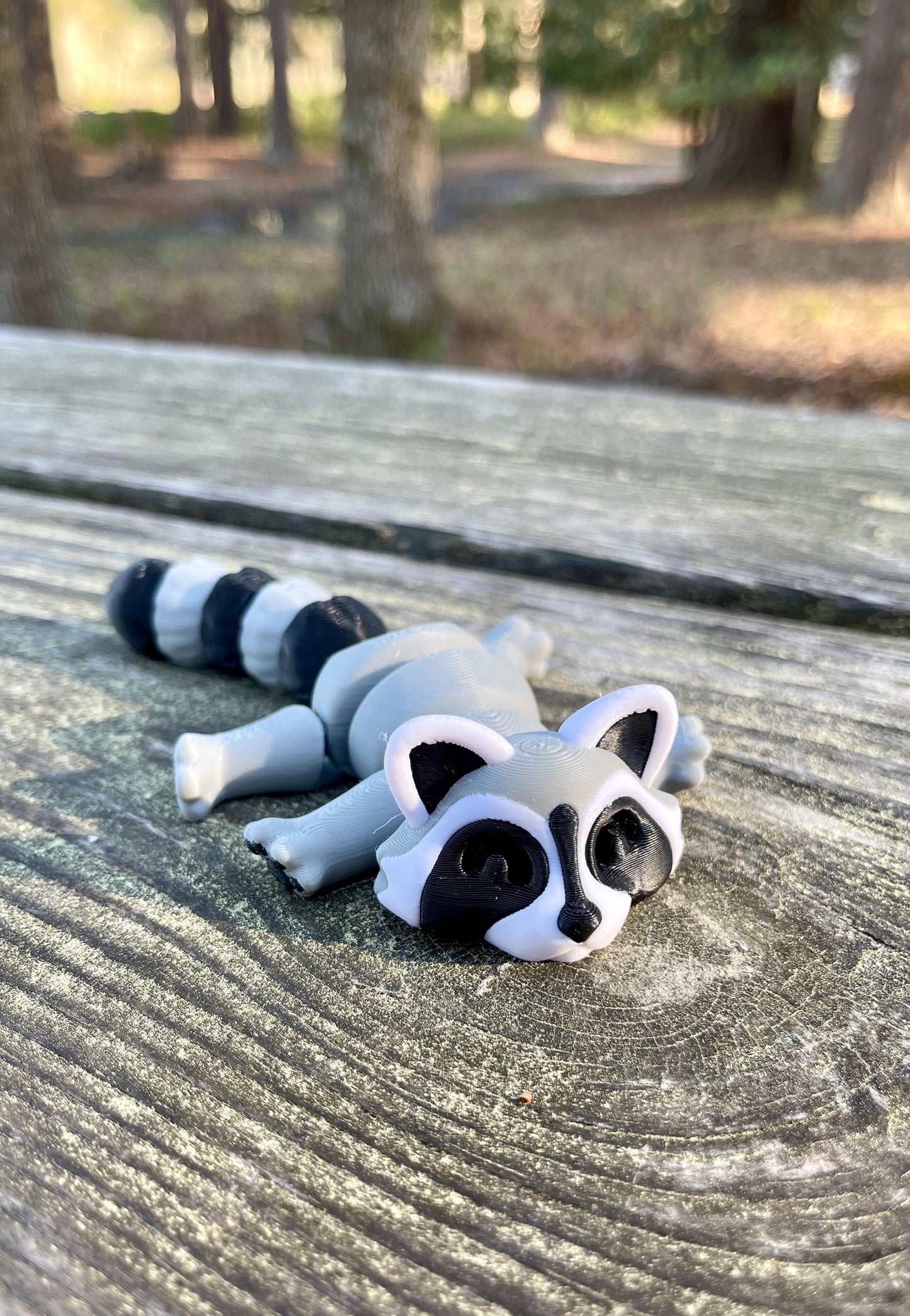 Articulated Raccoon, Trash Panda, Dumpster Diver| 3D Printed Flexi | Fidget Toy | ADHD Toy | McGybeer Authorized | Sensory | Lrg, Med, Small