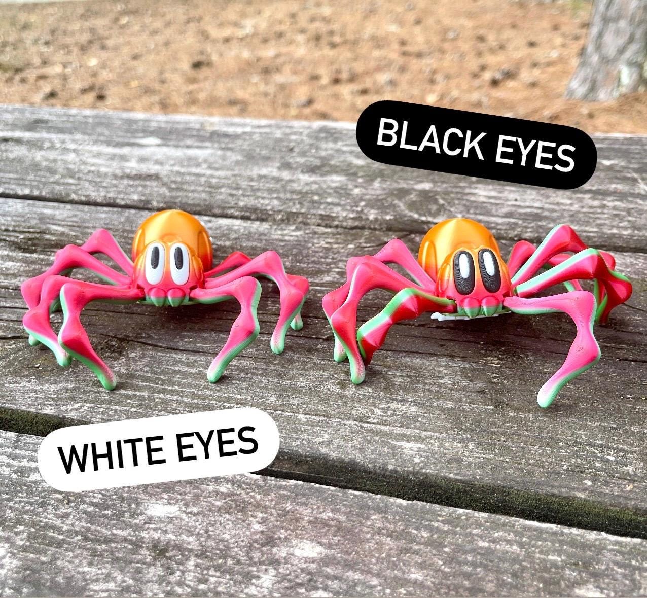 Blob Spider with Retractable Magnetic Web | 3D Printed Articulating | Creepy Cute Fidget Toy | Spider Desk Decor or Fridge Magnet