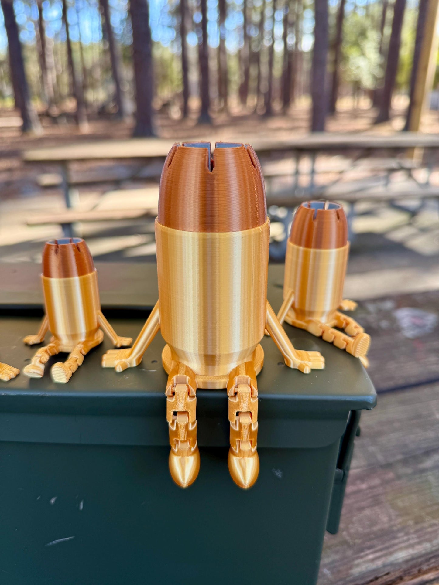 Bullet Buddy – 3D Printed Articulated Bullet Toy | Gun Lover’s Gift | Ammo Box or Safe Decor | Fun Hollow Point, FMJ Styles, Tracer, Rifle |