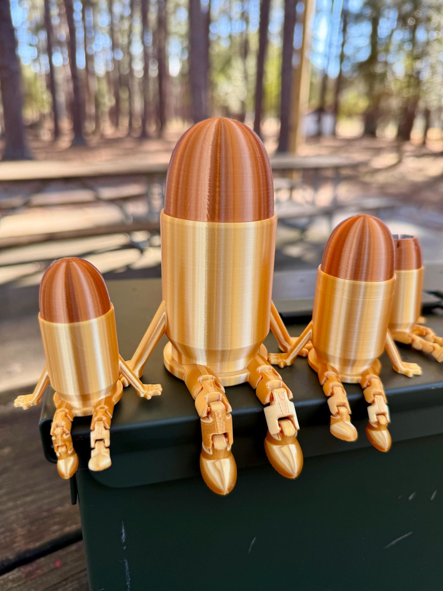 Bullet Buddy – 3D Printed Articulated Bullet Toy | Gun Lover’s Gift | Ammo Box or Safe Decor | Fun Hollow Point, FMJ Styles, Tracer, Rifle |