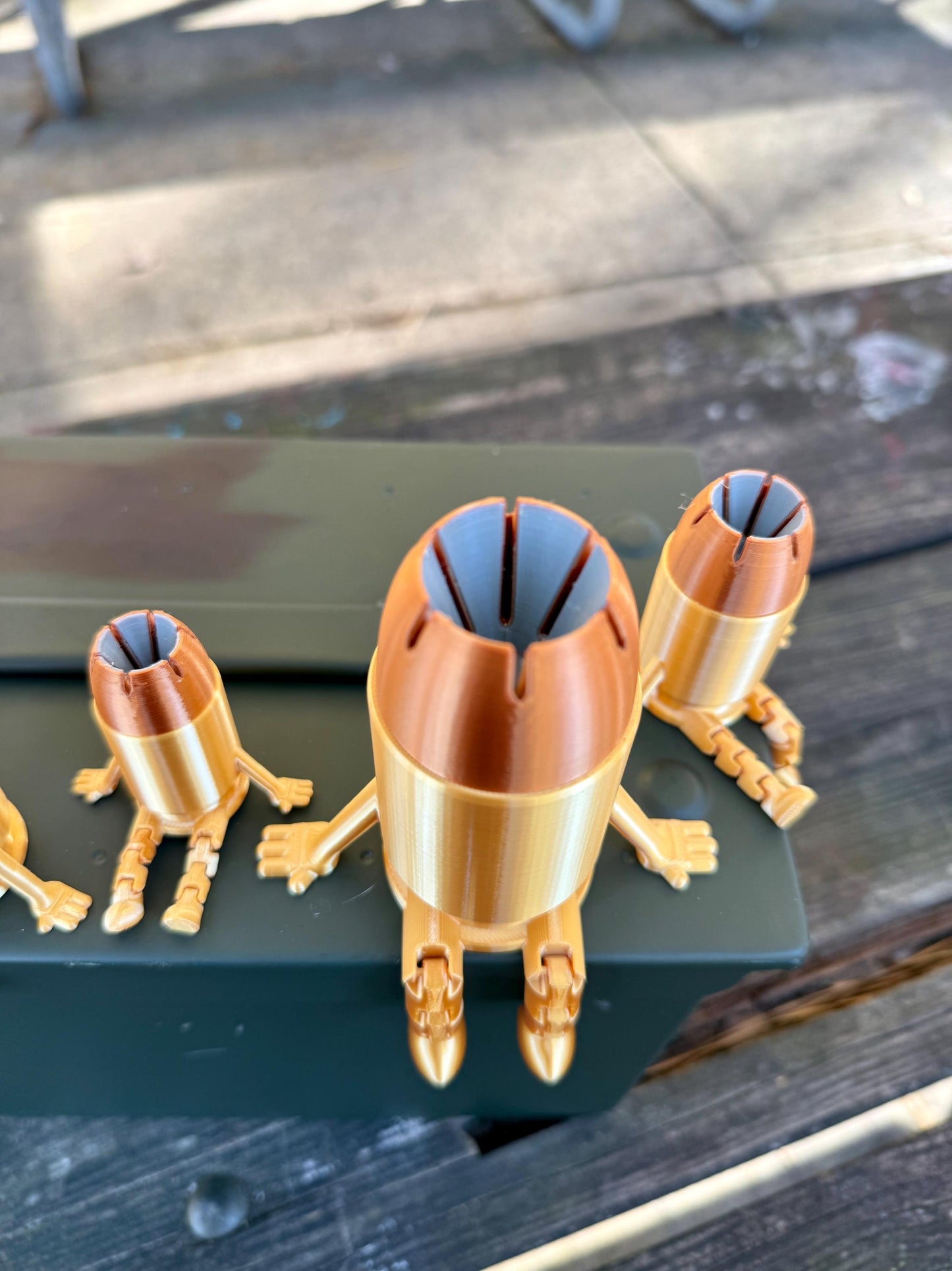 Bullet Buddy – 3D Printed Articulated Bullet Toy | Gun Lover’s Gift | Ammo Box or Safe Decor | Fun Hollow Point, FMJ Styles, Tracer, Rifle |