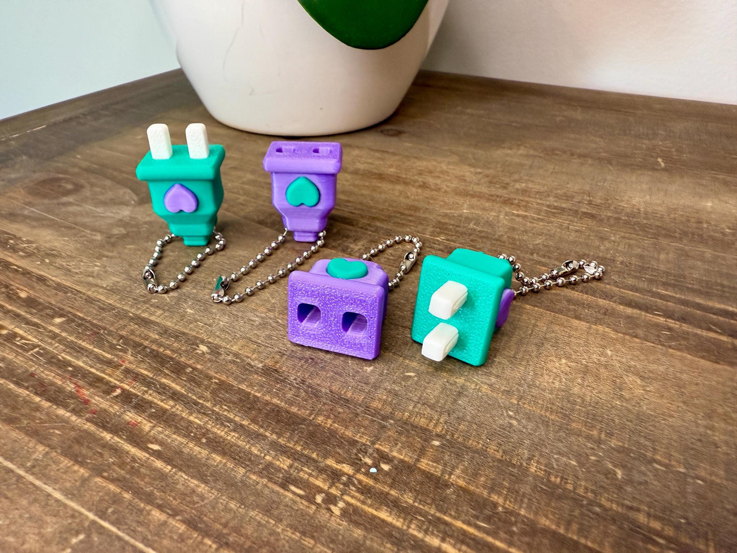 Funny Plug and Socket Keychain Set – Non-Magnetic Connection