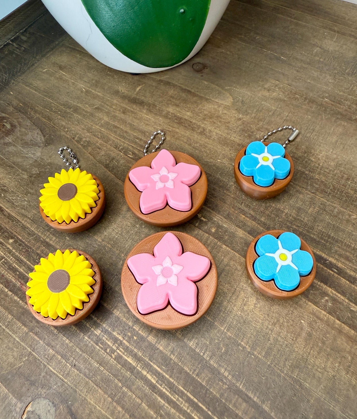 Flower Clicker Fidget Toy – Sunflower, Forget-Me-Not, Hibiscus