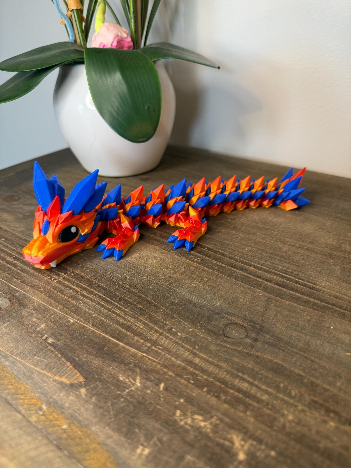 Baby Electric Crystal Dragon | 3D Printed Articulated Dragon Figurine