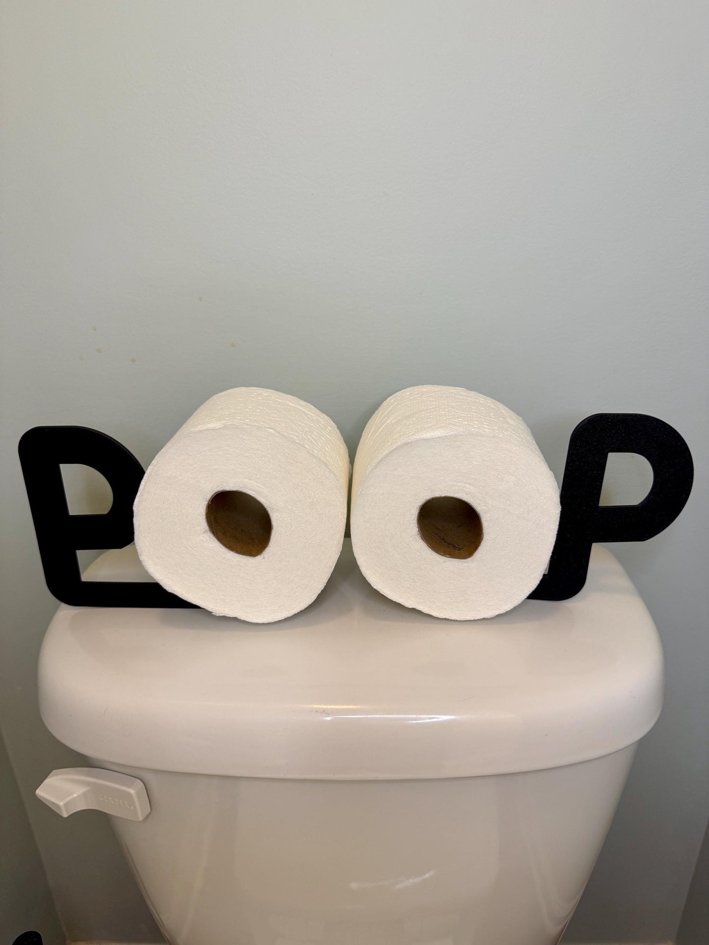 POOP Toilet Paper Holder Sign | Funny Bathroom Decor