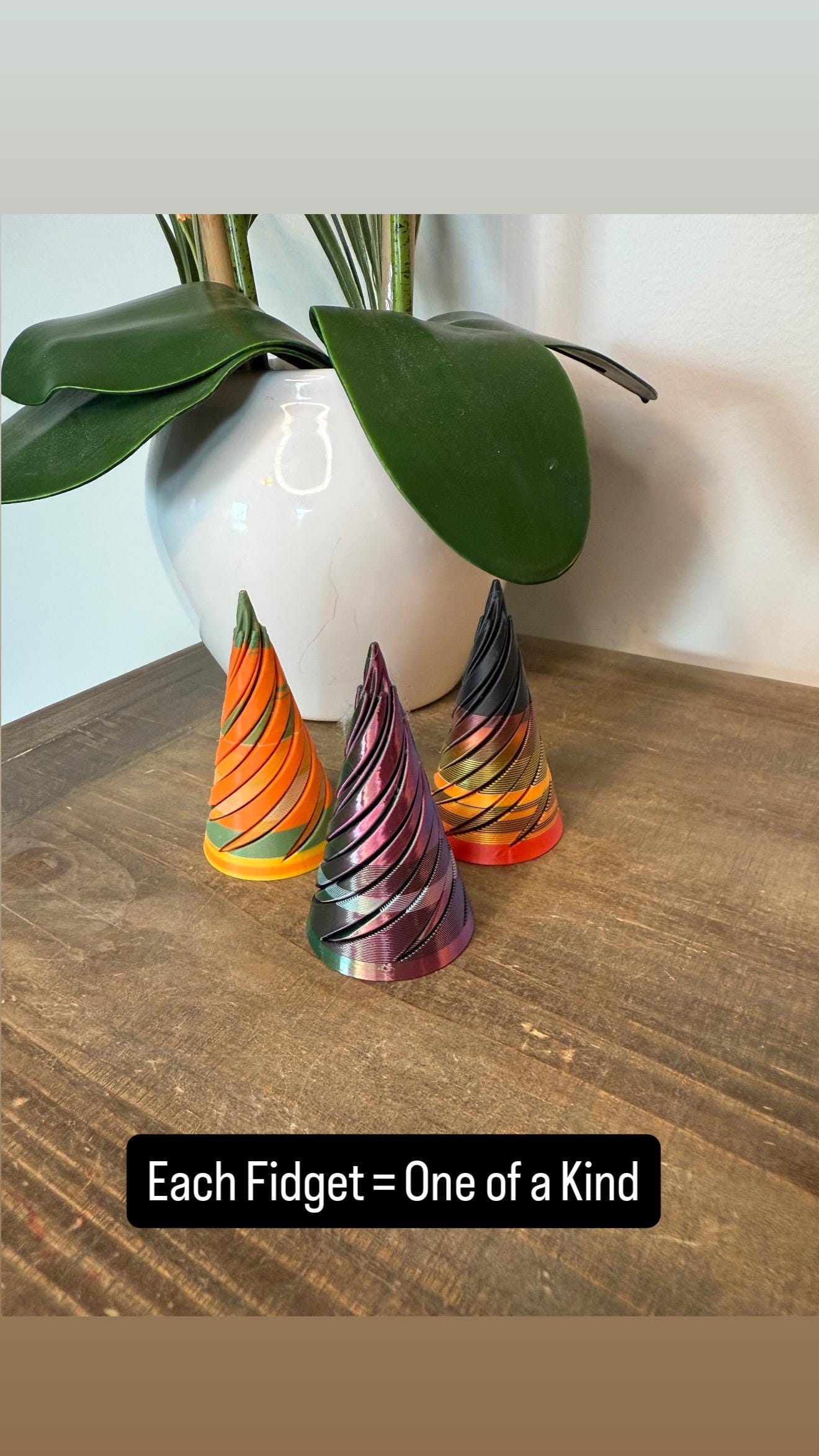 Unique Poop Fidget Toys – Made from 3D Printer Color Change “Purge Poops” – One-of-a-Kind Infinity Spiral or Honeycomb Sensory Toys