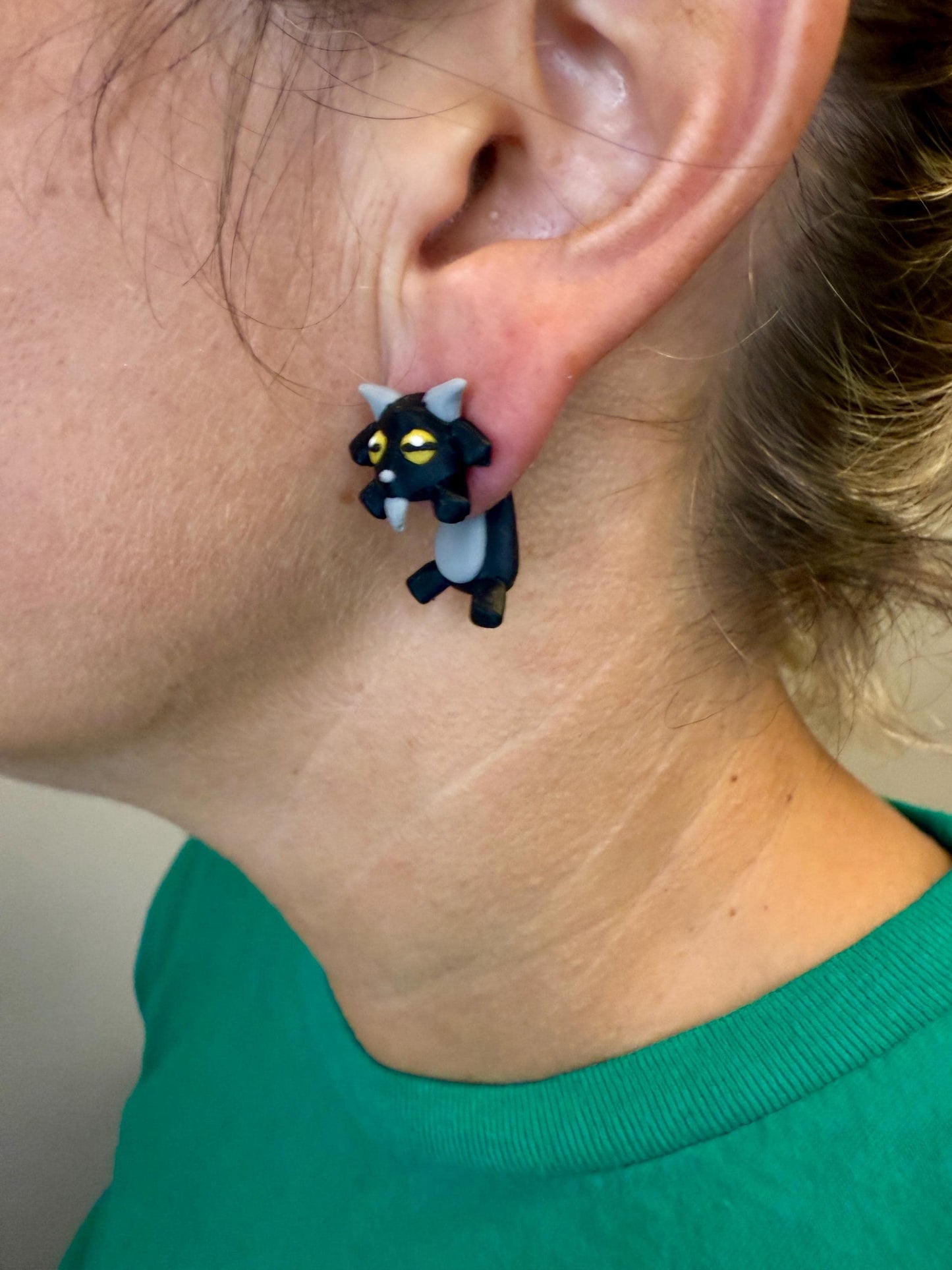 Black Goat Dangle Earrings | Cute Goat Dangle Jewelry | Farm Animal Statement Earrings | Goat Lover Gift | Hypoallergenic 3D Printed