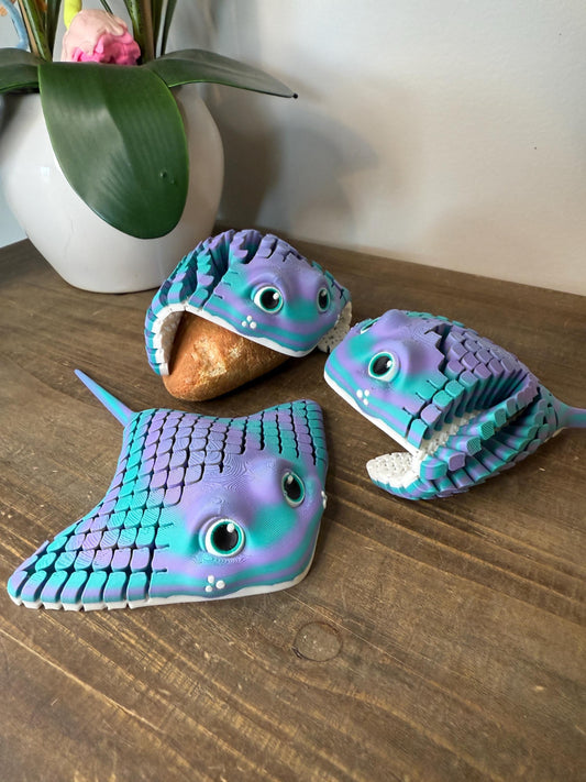 Articulated Stingray Fidget Toy | 3D Printed Flexible Desk Pet