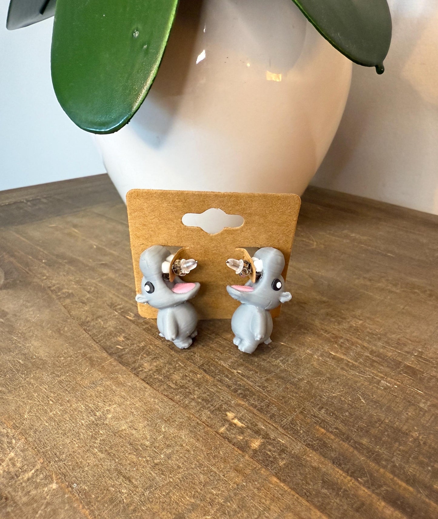 Hippo Chomper Earrings | Funny Animal Jewelry | 3D Printed Hippo Earrings | Wildlife Statement Earrings | Quirky Zoo Gift