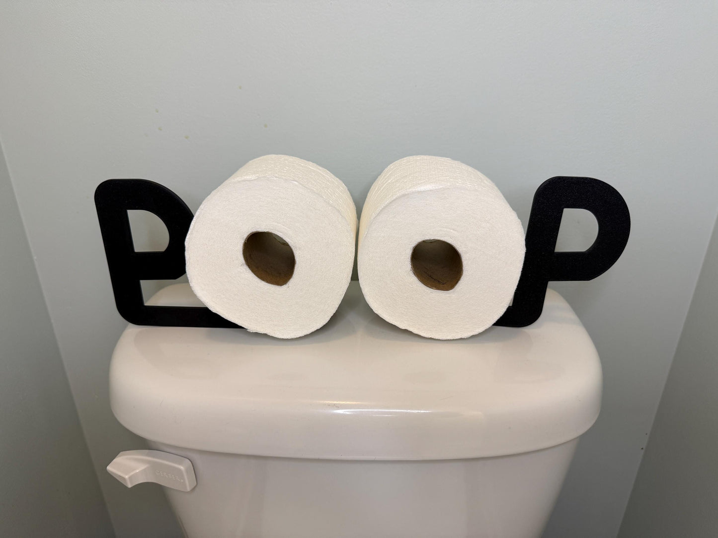 POOP Toilet Paper Holder Sign | Funny Bathroom Decor