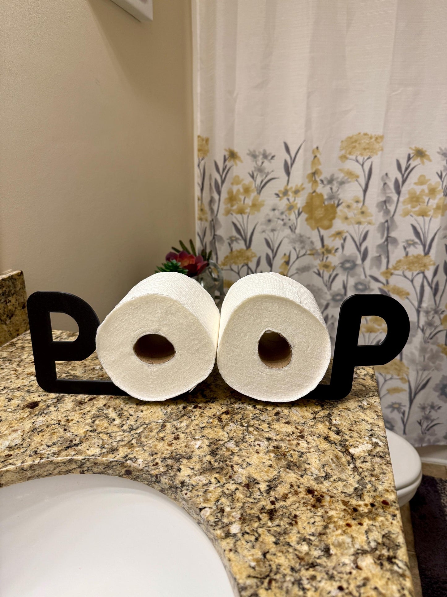 POOP Toilet Paper Holder Sign | Funny Bathroom Decor