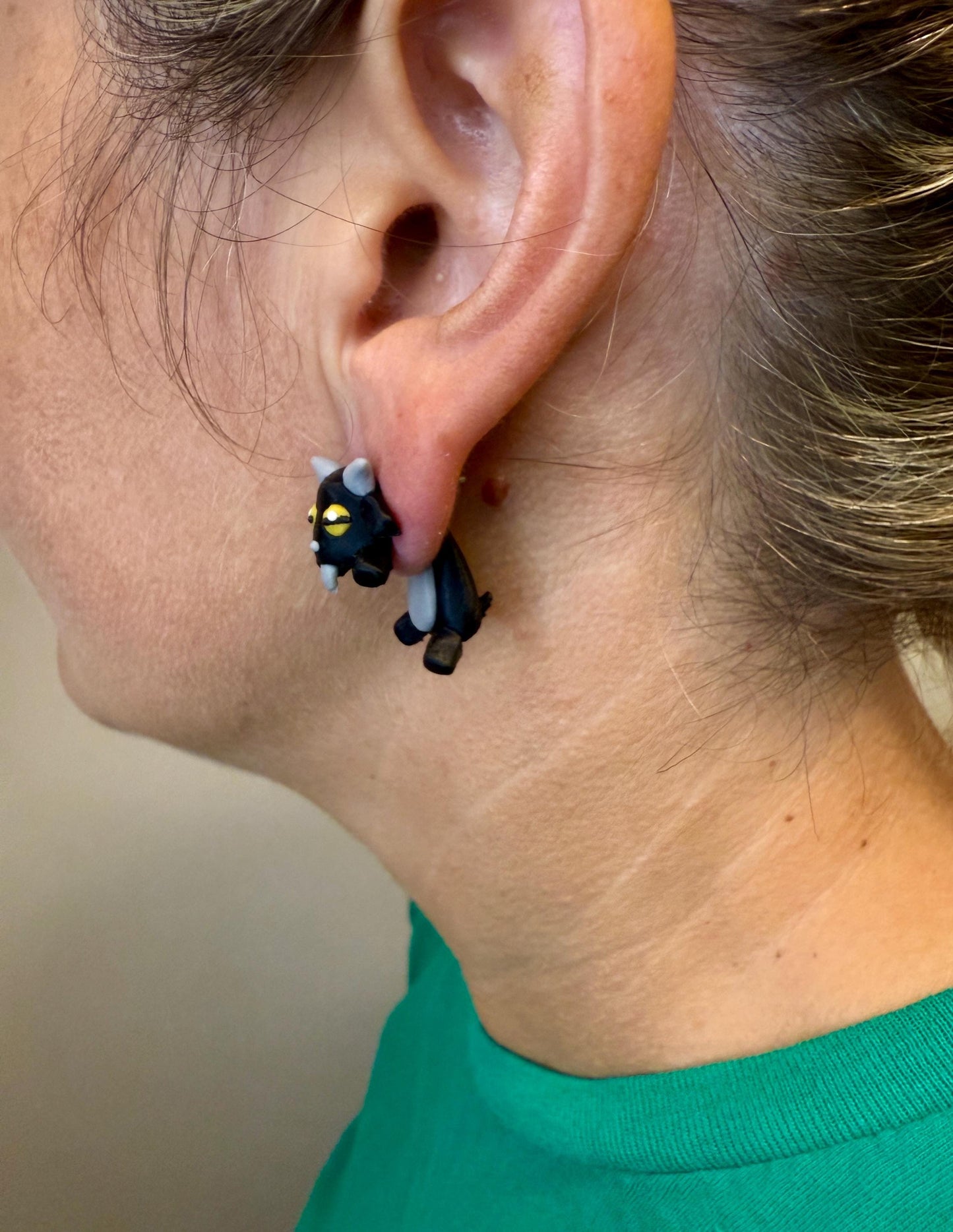 Black Goat Dangle Earrings | Cute Goat Dangle Jewelry | Farm Animal Statement Earrings | Goat Lover Gift | Hypoallergenic 3D Printed