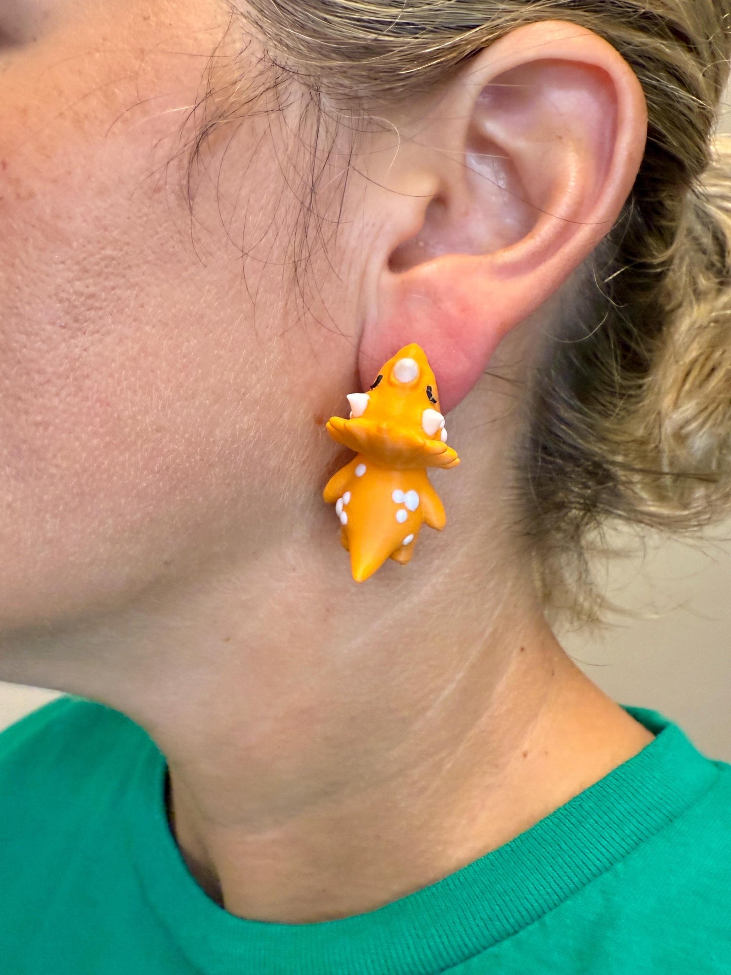 Triceratops Chomper Earrings | Cute Triceratops Dangle Jewelry | Prehistoric Statement Earrings | Dino Lover Gift | Hypoallergenic 3D Print