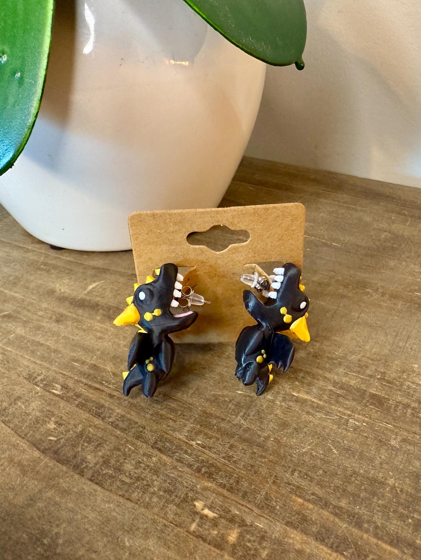 Dragon Chomper Earrings | Fantasy Jewelry | Mythical Creature Earrings | 3D Printed Dragon Gift | Statement Cosplay Earrings