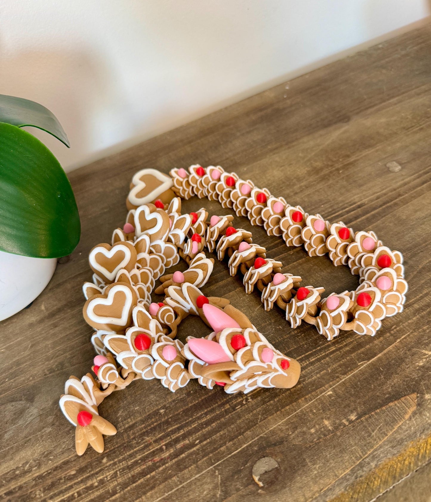Cookie Dragon | Valentine Dragon | Heart Flexi Dragon | Articulated 3D Printed Dragon | Cute Gift Idea | Sugar Cookie Dragon