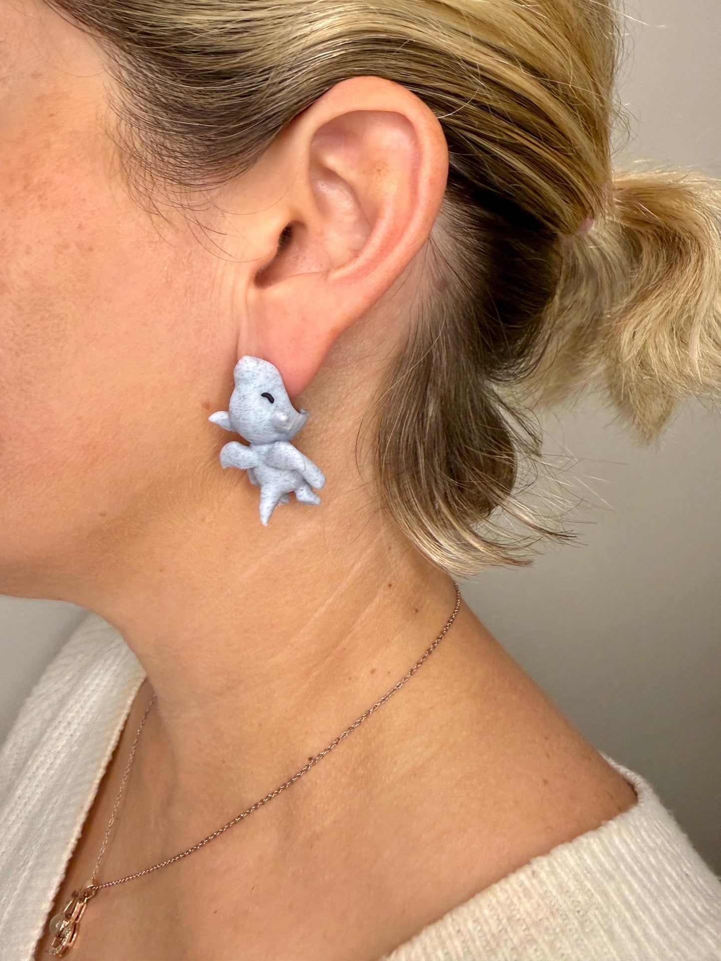 Gargoyle Chomper Earrings | Gothic Monster Jewelry | Cute Gargoyle Earrings | 3D Printed Spooky Earrings | Fantasy Creature Gift