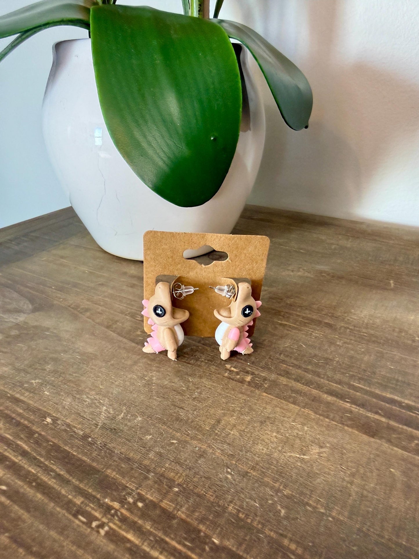 Patchwork Dragon Earrings | 3D Printed Fantasy Jewelry | Cute Pastel Dragon Earrings | Whimsical Chomper Earrings | Unique Gift