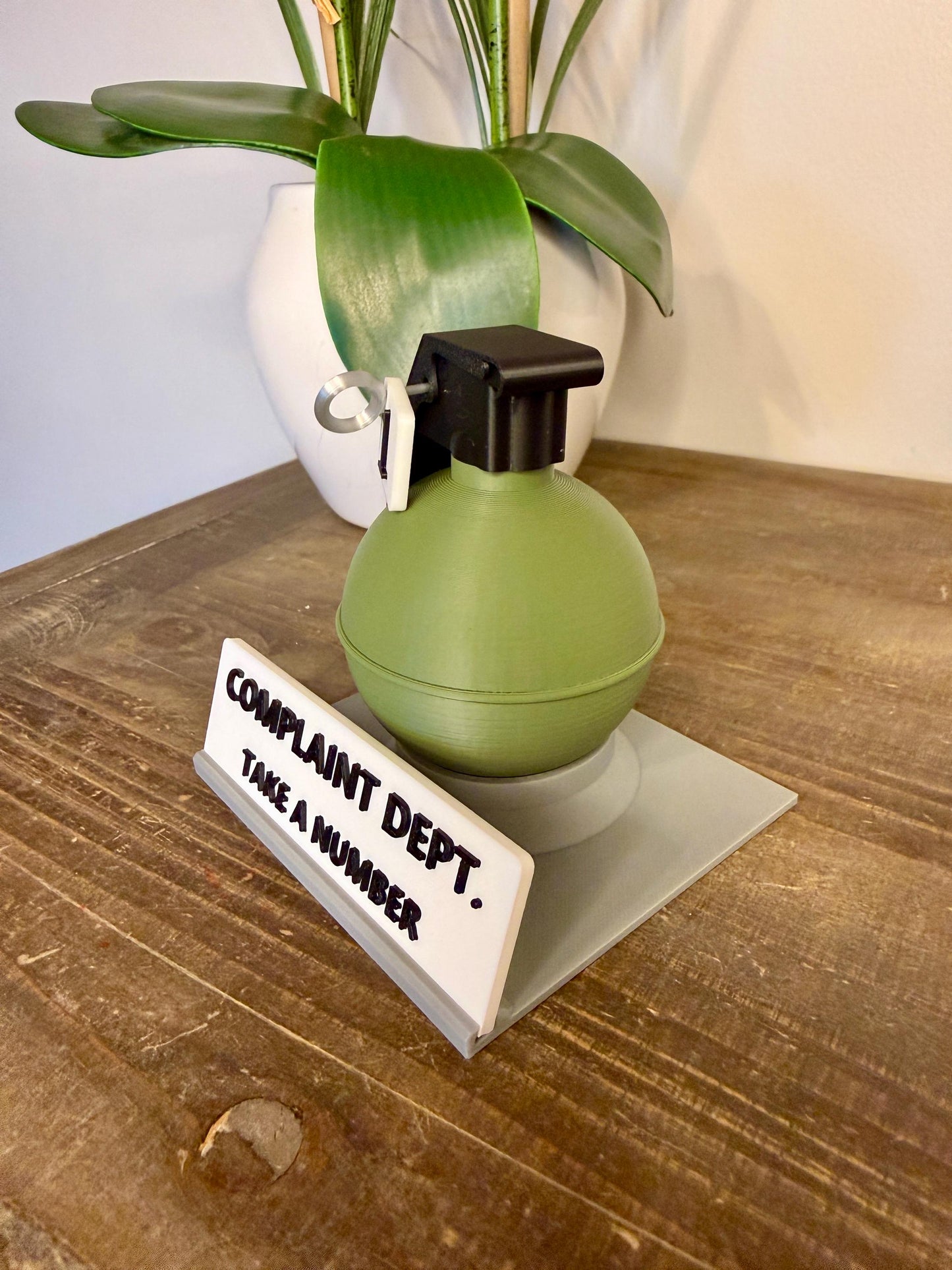 Complaint Department Desk Display | “Take a Number” Office Gag Gift | Funny 3D Printed Desk Decor | Coworker Gift | Customer Service Humor