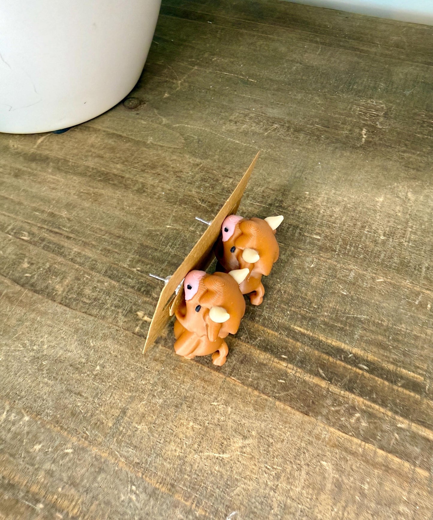 Highland Cow Chomper Earrings | Funny Cow Earrings | Farm Animal Jewelry | Cute Cow Gift | Animal Chomp Earrings