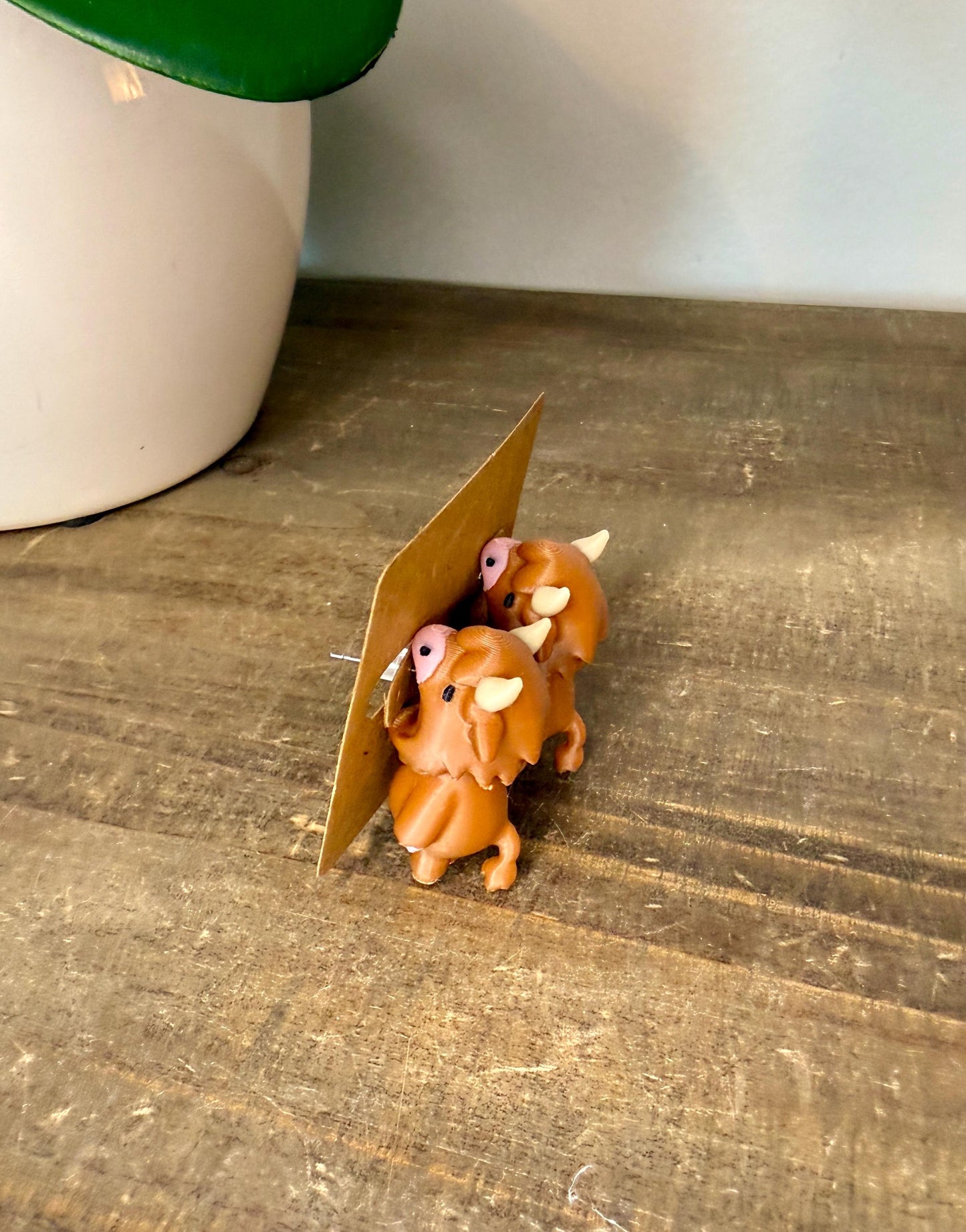Highland Cow Chomper Earrings | Funny Cow Earrings | Farm Animal Jewelry | Cute Cow Gift | Animal Chomp Earrings