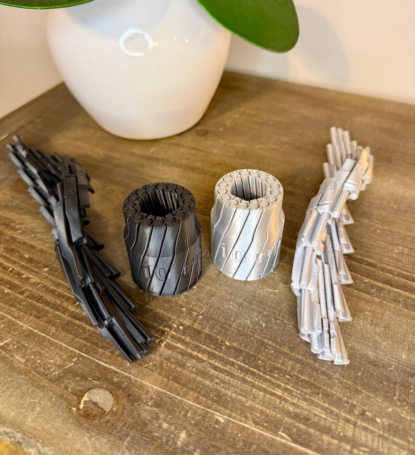 Fidget Toy 10mm | Twist Pull Desk Toy | 3D Printed Tactile Gadget | Handheld Desk Fidget | Silver or Black