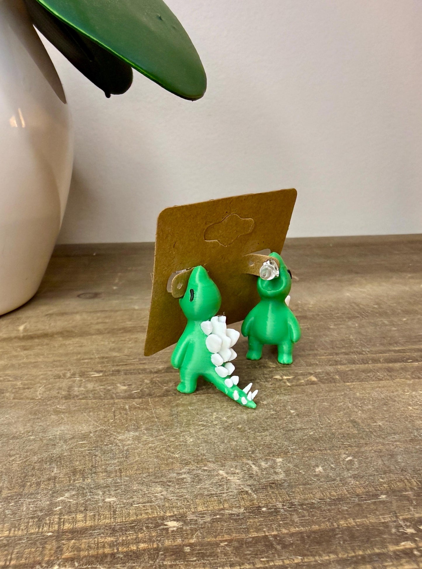 Stegosaurus Chomper Dangle Earrings | Cute Dino Jewelry | 3D Printed Dinosaur Earrings | Prehistoric Animal Gift | Fun Statement Accessory