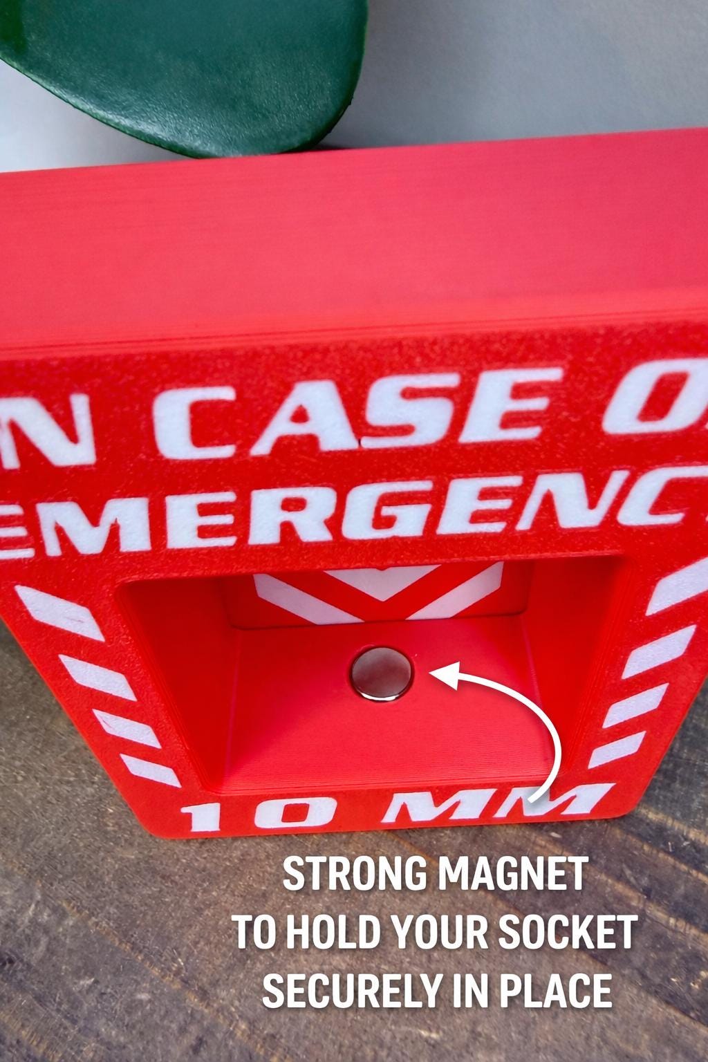 In Case of Emergency 10mm Socket Holder | Magnetic Tool Holder | Funny Mechanic Gift | Garage Gift | 1/4" Drive Option | Fathers Day