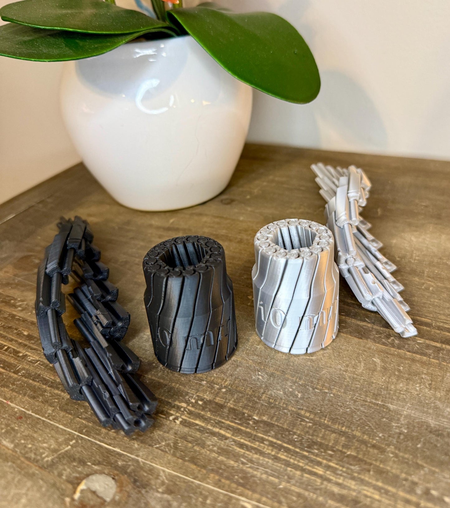 Fidget Toy 10mm | Twist Pull Desk Toy | 3D Printed Tactile Gadget | Handheld Desk Fidget | Silver or Black
