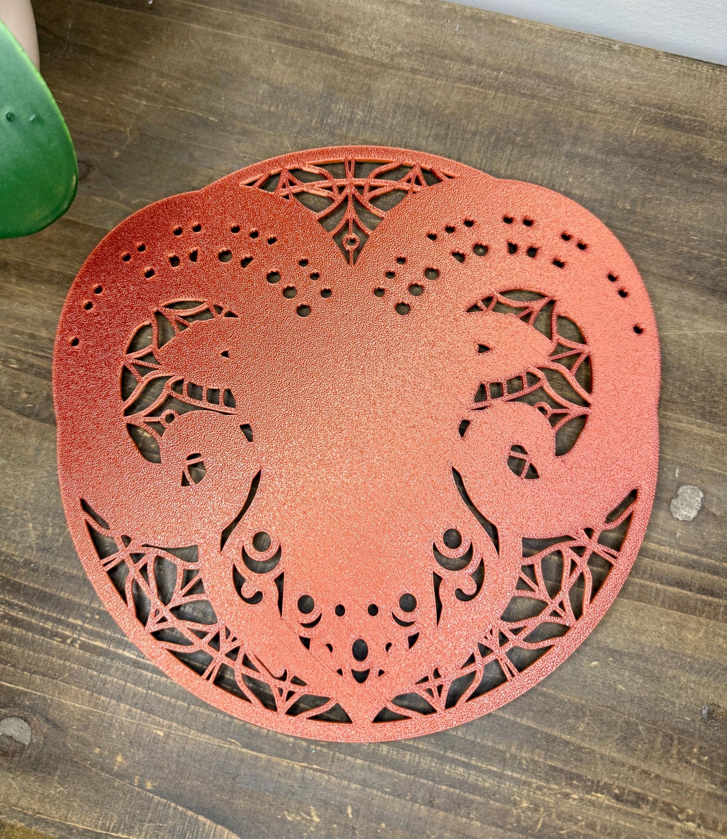 Aries Zodiac Mandala Wall Art | 3D Printed Astrology Decor | Red Orange Yellow Black | Horoscope Gift