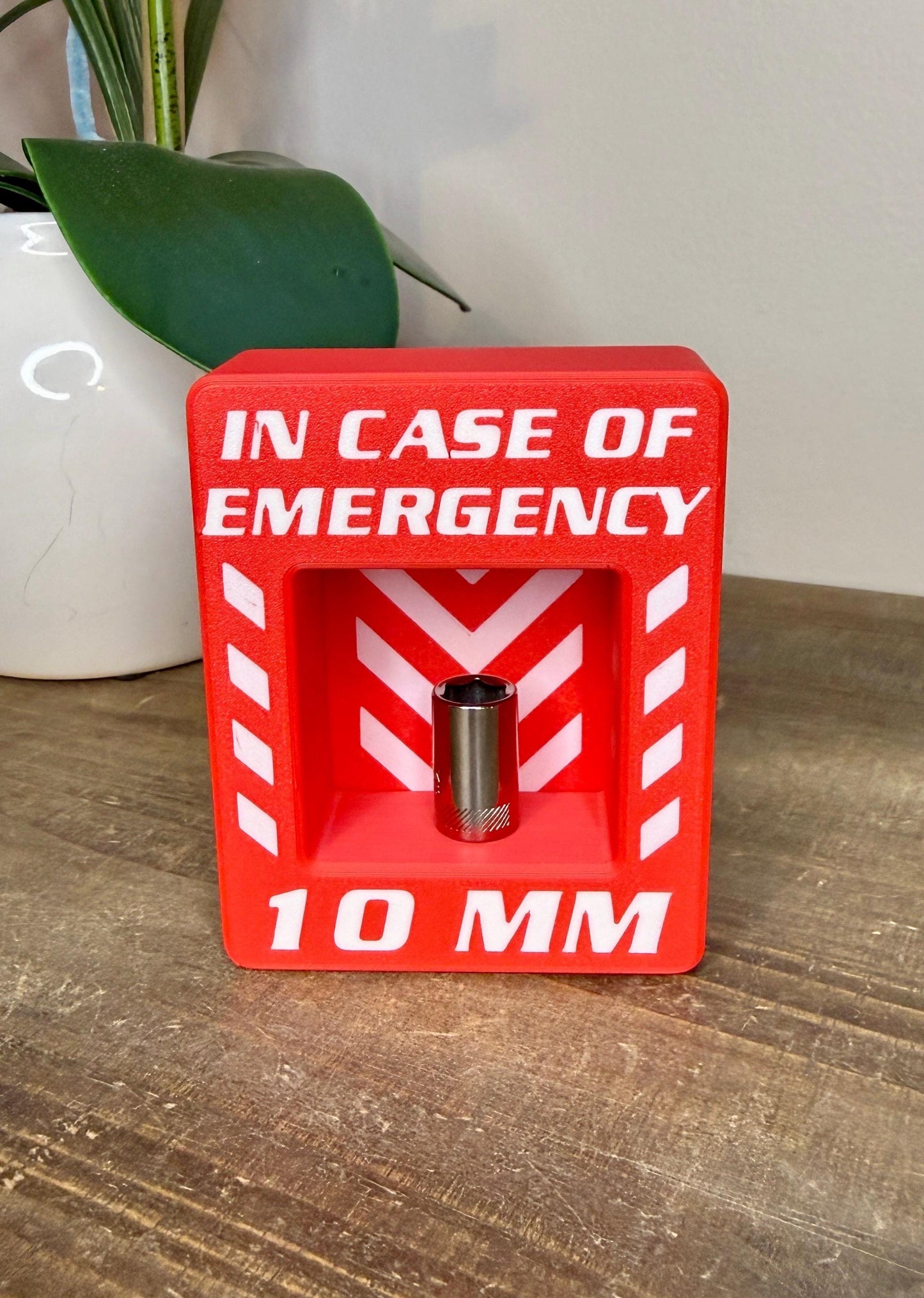 In Case of Emergency 10mm Socket Holder | Magnetic Tool Holder | Funny Mechanic Gift | Garage Gift | 1/4" Drive Option | Fathers Day