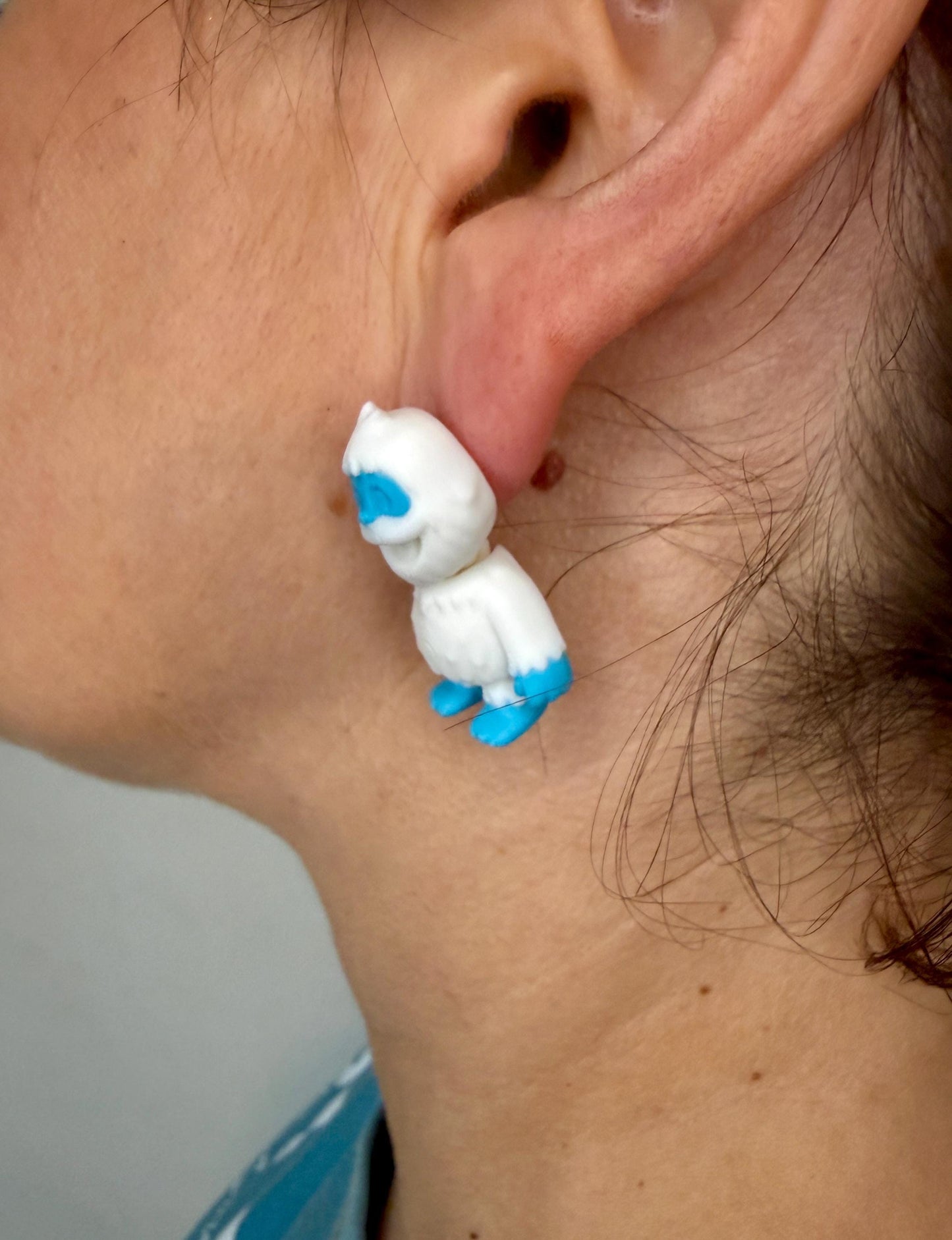 Yeti Dangle Earrings | Cute Cryptid Jewelry | Winter Monster Earrings | Funny Snow Creature Gift